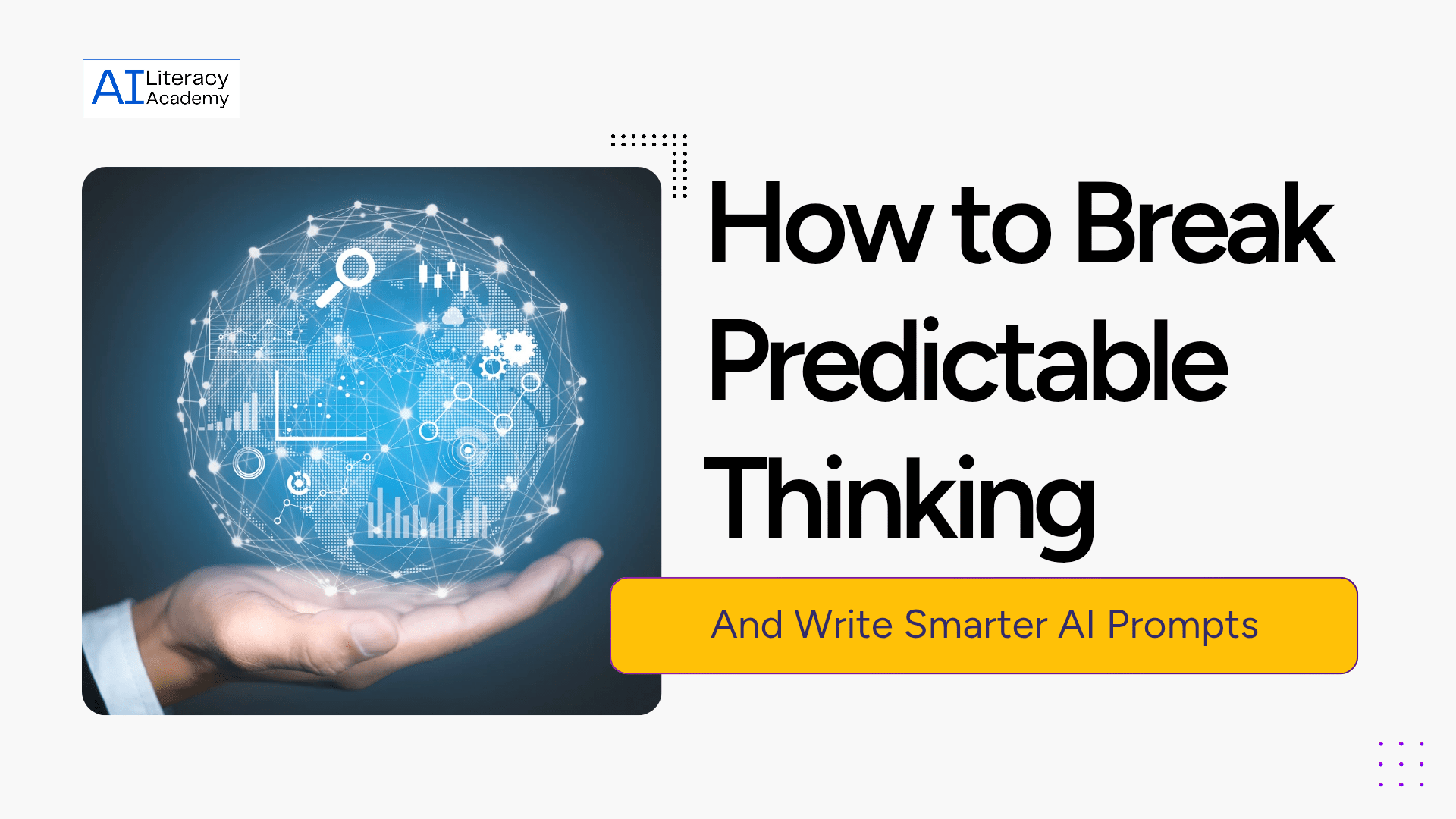 Illustration of creative thinking and smarter AI prompting with vibrant ideas emerging from a human silhouette.