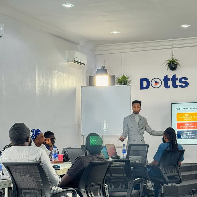 AI Literacy Academy Founder Fii Stephen speaking to the Dotts Media Team
