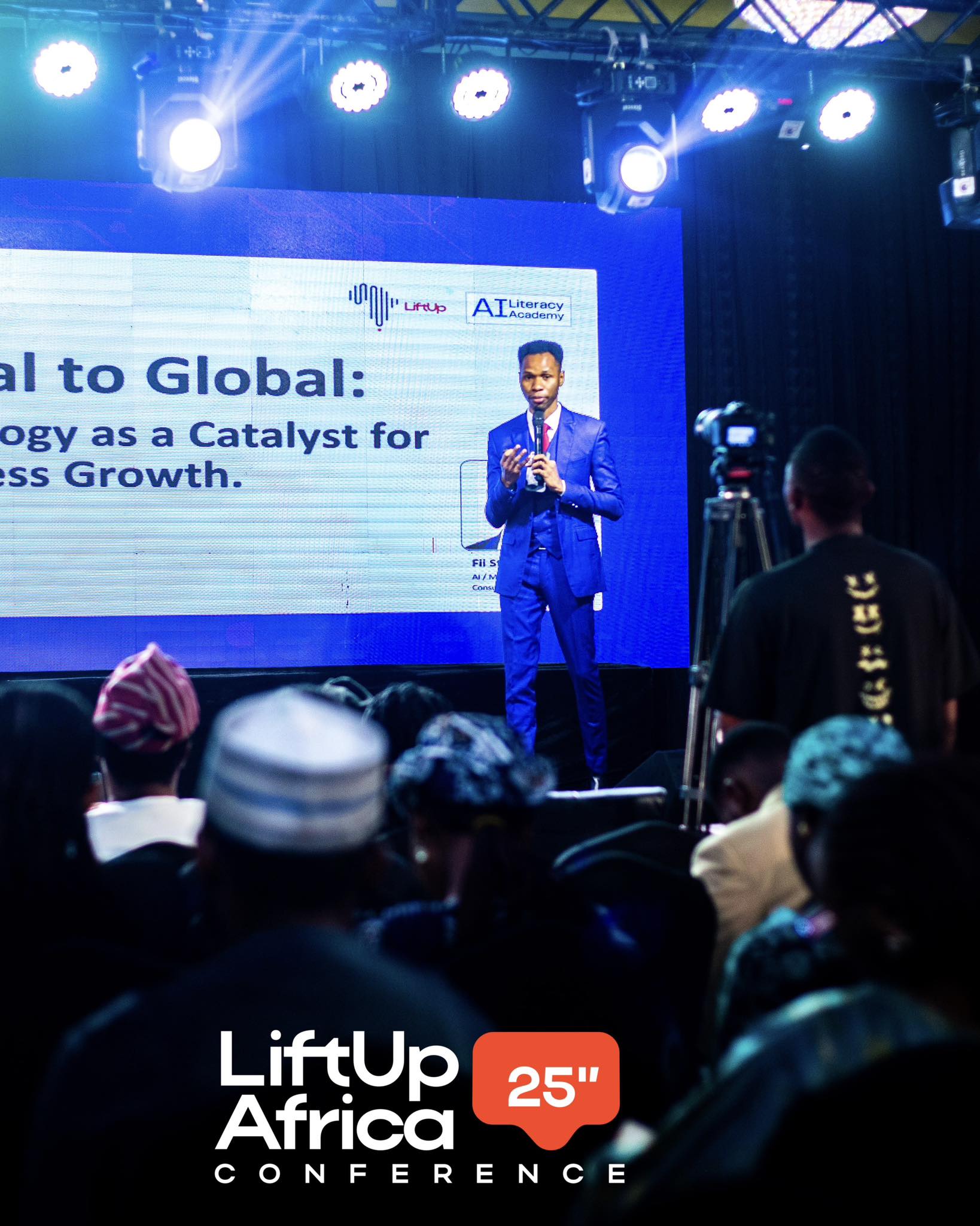 Fii Stephen delivering keynote at LiftUp Africa Conference 2025