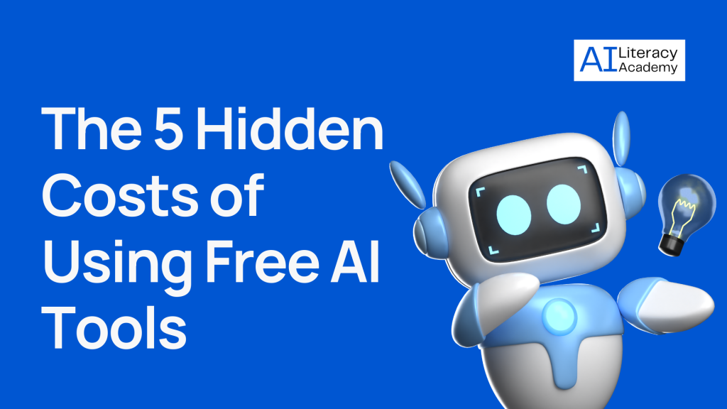 Illustration showing the hidden costs of relying on free AI tools for professional work