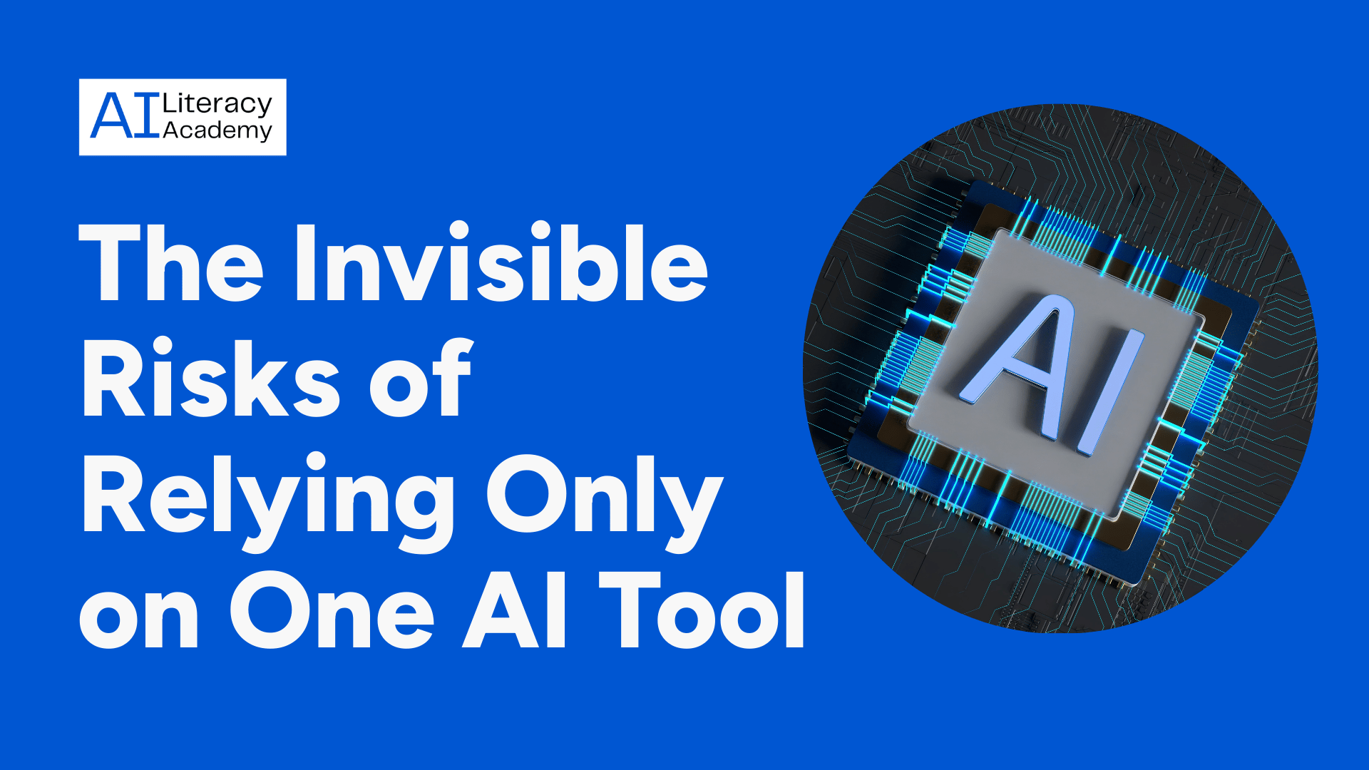 Illustration showing the risks of relying on one AI platform and the importance of diversified AI workflows