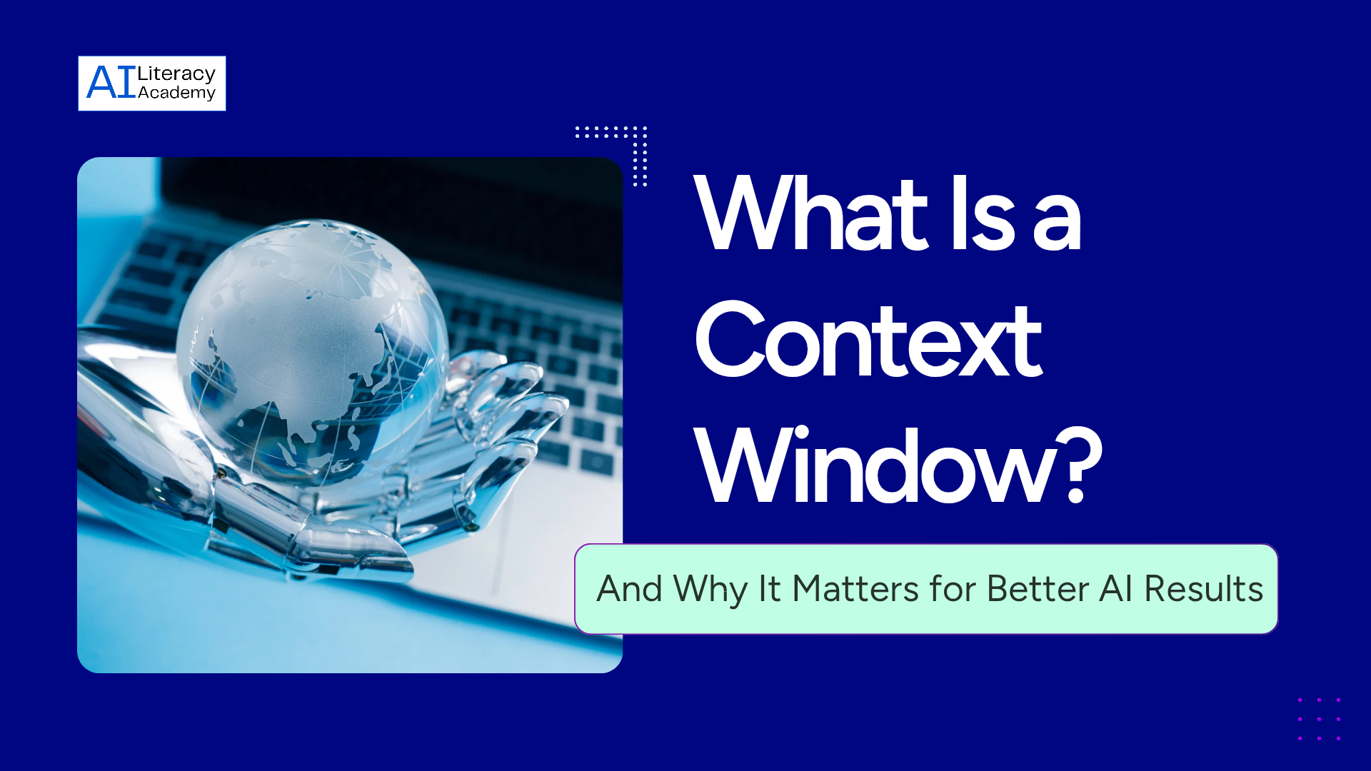 Diagram showing how an AI context window limits memory and affects prompt performance.