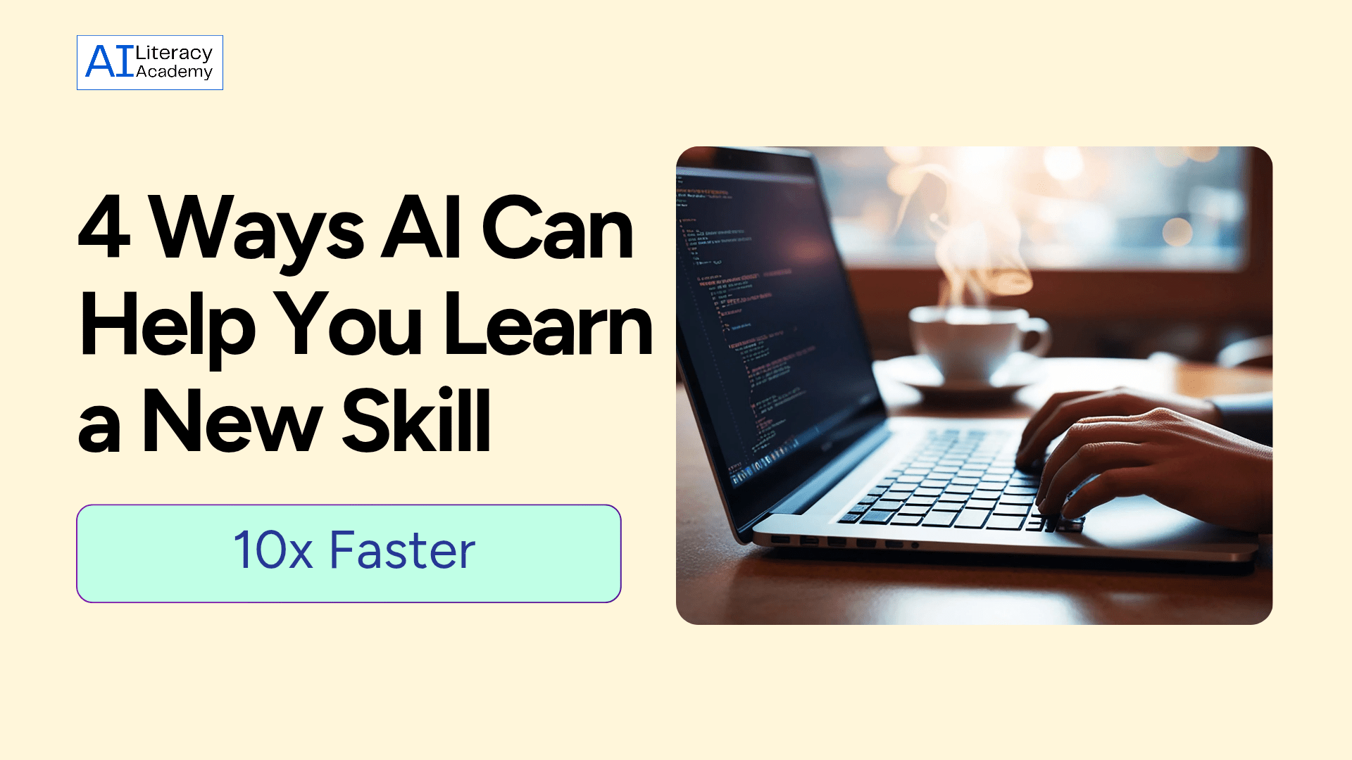 Abstract visualization representing AI accelerating skill development through structured learning