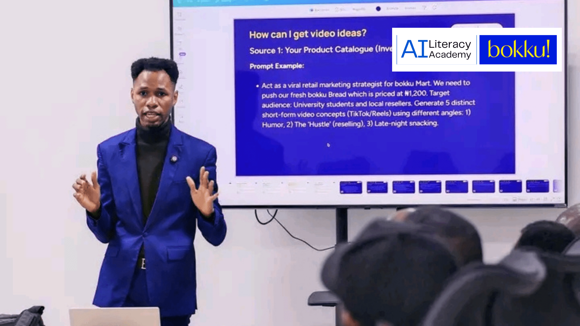 Abstract representation of AI learning and business growth for corporate teams