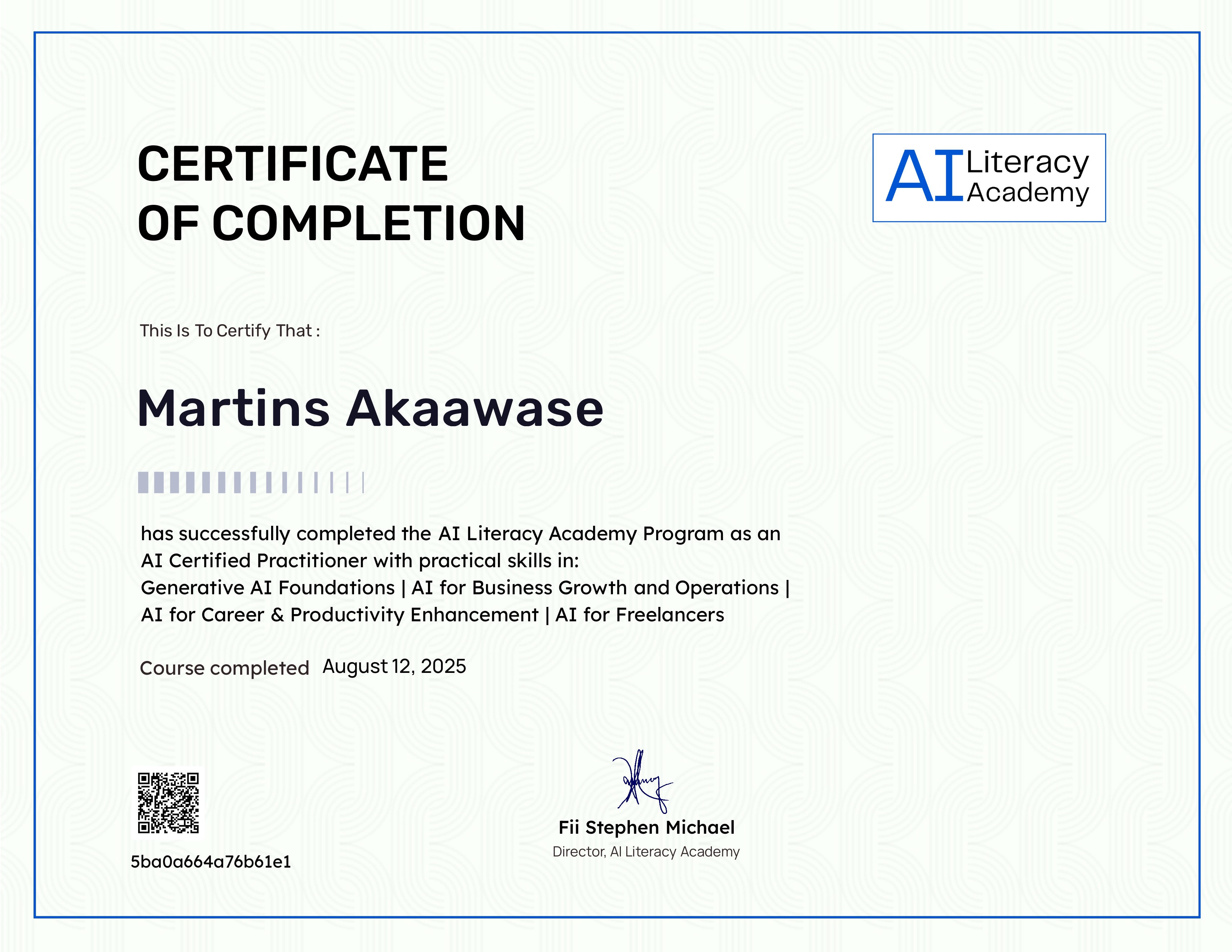 AI Literacy Academy - Cohort 1 (February 2025)